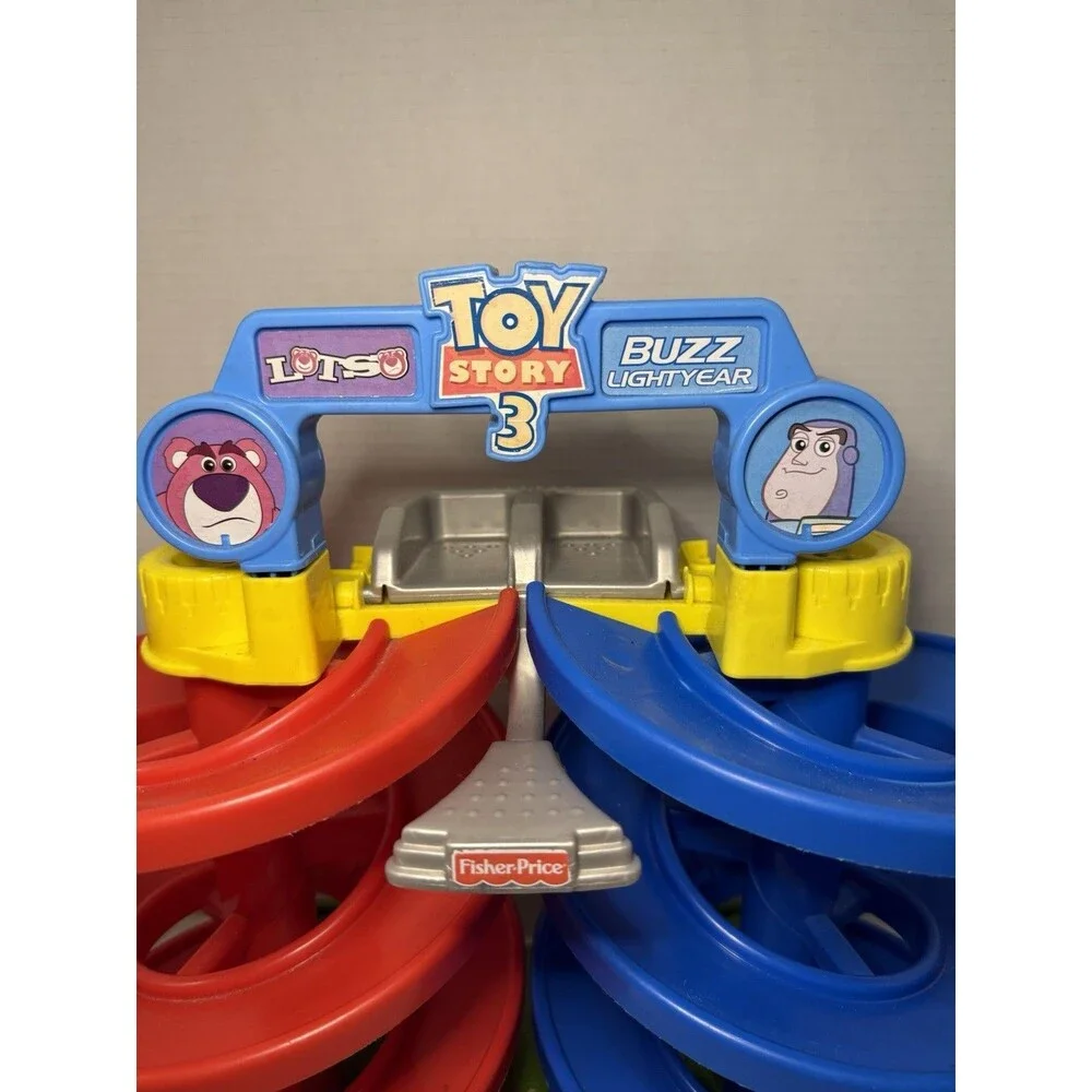 Fisher-Price Toy Story 3 Big Spiral Speedway Buzz Lightyear Lotso Playset WORKS